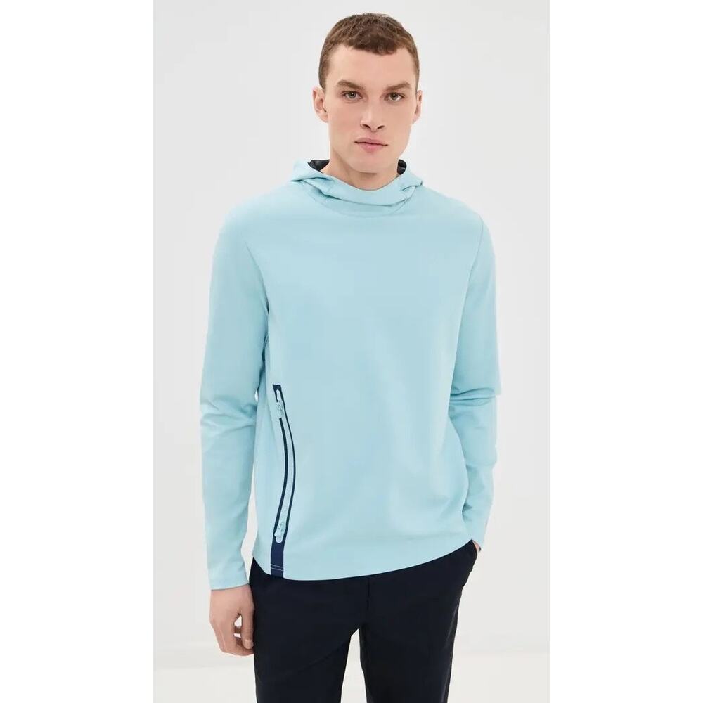 Greyson Men’s Performance Hoodie in Light Blue Topaz Size Large